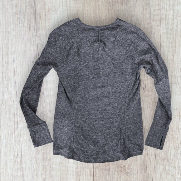 Athleta Fast Track Half Zip Pullover Gray Heather Performance Stretch Size L - Picture 6 of 6